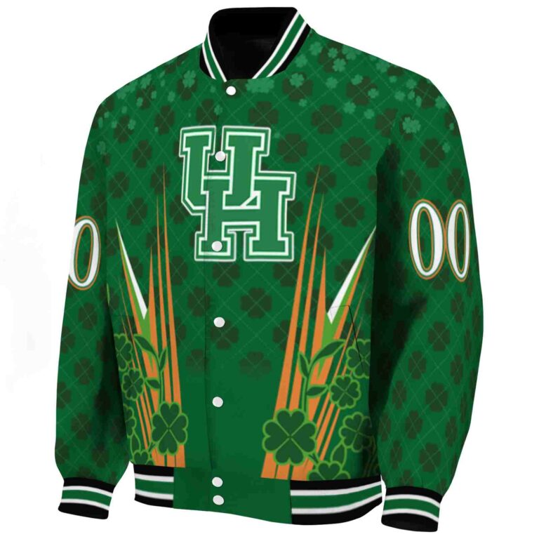 customized houston cougars shamrock pattern green jacket best selling jacketwow