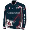 customized houston texans flaming football blue white jacket best selling jacketwow