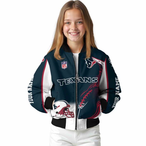 customized houston texans flaming football blue white jacket top rated jacketwow