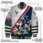 customized houston texans mickey donald goofy blue white jacket best selling jacketwow