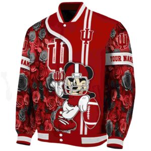 customized indiana hoosiers rose mickey red jacket best selling jacketwow