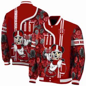 customized indiana hoosiers rose mickey red jacket fashion forward jacketwow