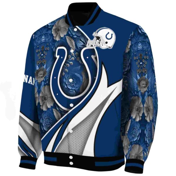 customized indianapolis colts floral print blue jacket best selling jacketwow