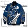 customized indianapolis colts floral print blue jacket new arrival jacketwow