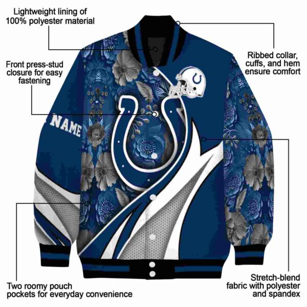 customized indianapolis colts floral print blue jacket new arrival jacketwow