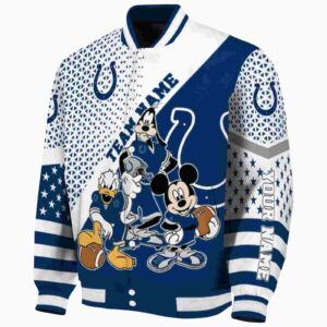 customized indianapolis colts mickey donald goofy blue white jacket best selling jacketwow