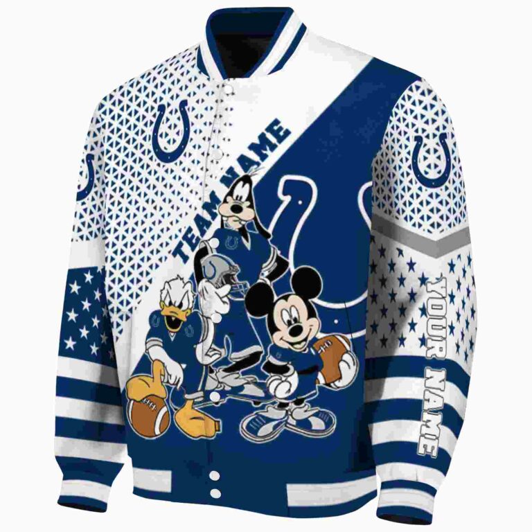 customized indianapolis colts mickey donald goofy blue white jacket best selling jacketwow