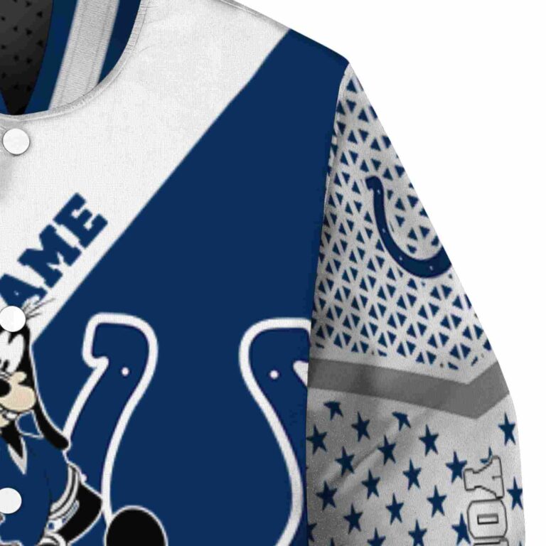 customized indianapolis colts mickey donald goofy blue white jacket premium grade jacketwow