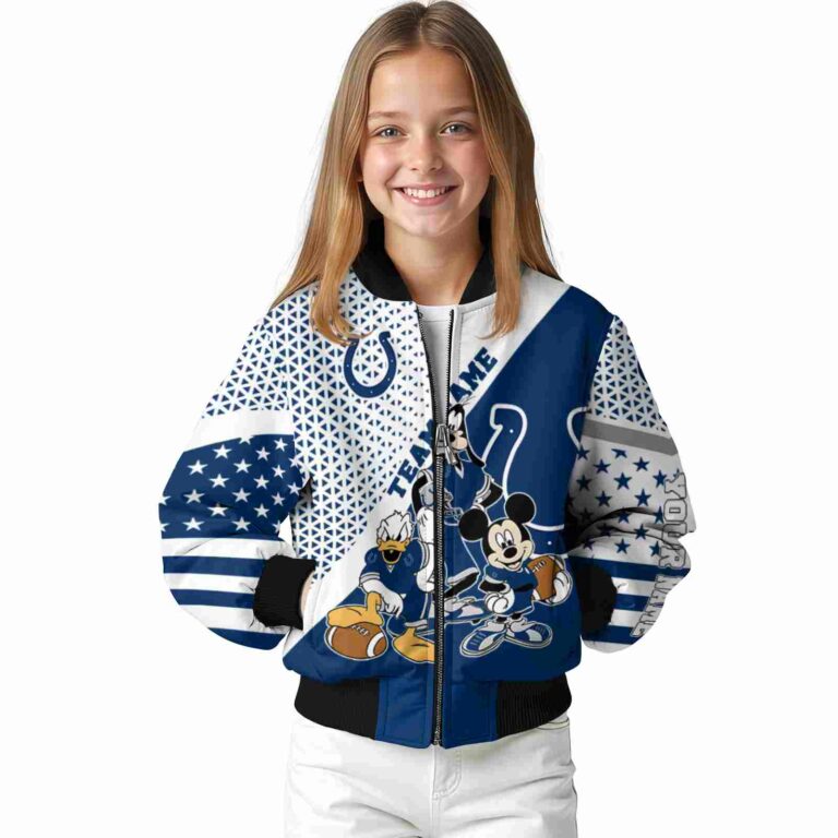 customized indianapolis colts mickey donald goofy blue white jacket top rated jacketwow