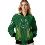 customized indianapolis colts shamrock pattern green jacket best selling jacketwow