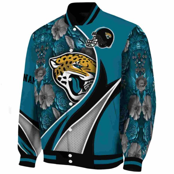 customized jacksonville jaguars floral print teal jacket best selling jacketwow