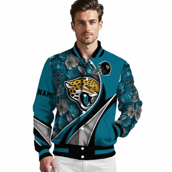customized jacksonville jaguars floral print teal jacket high quality jacketwow