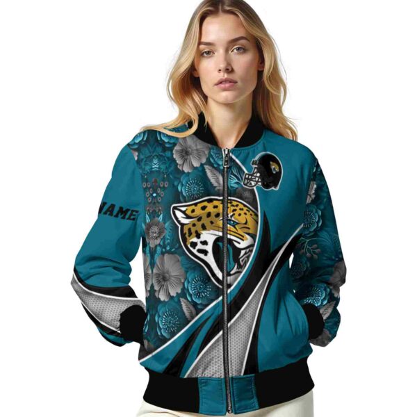 customized jacksonville jaguars floral print teal jacket latest model jacketwow