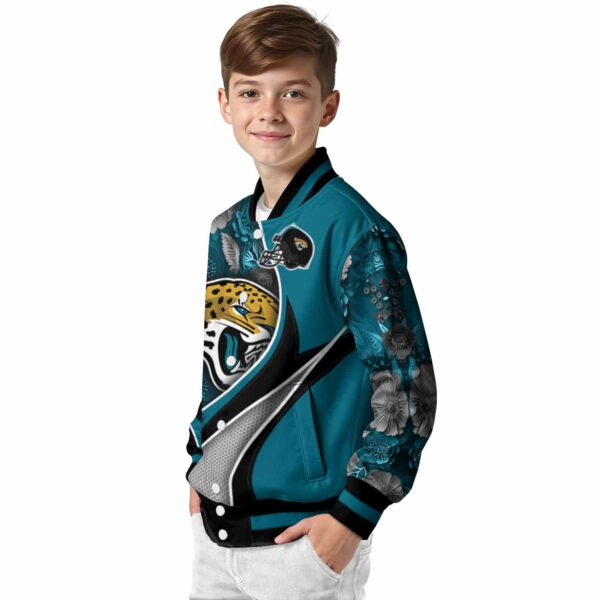 customized jacksonville jaguars floral print teal jacket trendy jacketwow