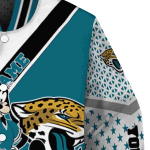 customized jacksonville jaguars mickey donald goofy teal white jacket premium grade jacketwow