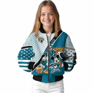 customized jacksonville jaguars mickey donald goofy teal white jacket top rated jacketwow