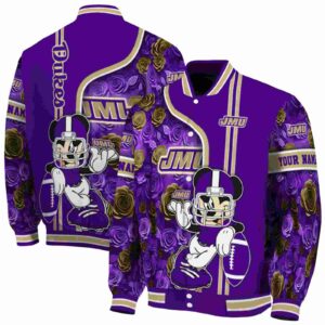 customized james madison dukes rose mickey purple jacket fashion forward jacketwow