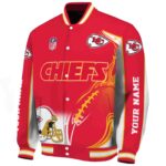 customized kansas city chiefs flaming football red white jacket best selling jacketwow