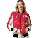 customized kansas city chiefs flaming football red white jacket best selling jacketwow