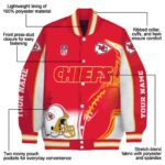 customized kansas city chiefs flaming football red white jacket best selling jacketwow