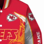 customized kansas city chiefs flaming football red white jacket best selling jacketwow