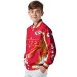 customized kansas city chiefs flaming football red white jacket best selling jacketwow