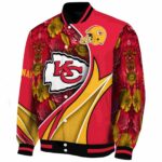 customized kansas city chiefs floral print red jacket best selling jacketwow