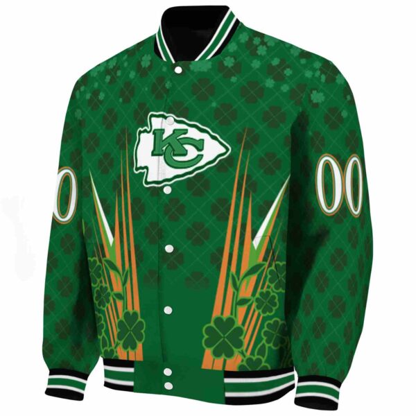 customized kansas city chiefs shamrock pattern green jacket best selling jacketwow