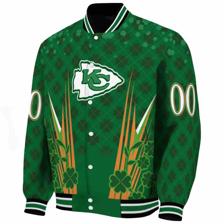 customized kansas city chiefs shamrock pattern green jacket best selling jacketwow