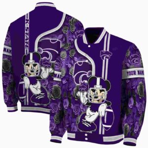 customized kansas state wildcats rose mickey purple jacket fashion forward jacketwow