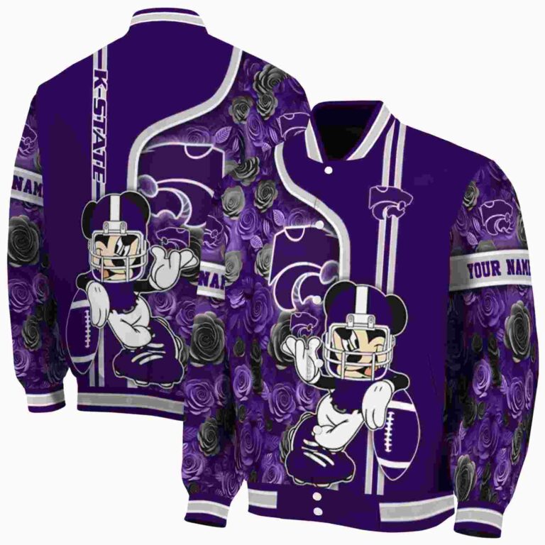 customized kansas state wildcats rose mickey purple jacket fashion forward jacketwow