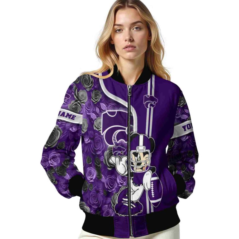 customized kansas state wildcats rose mickey purple jacket latest model jacketwow