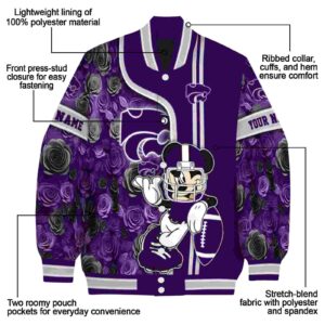 customized kansas state wildcats rose mickey purple jacket new arrival jacketwow