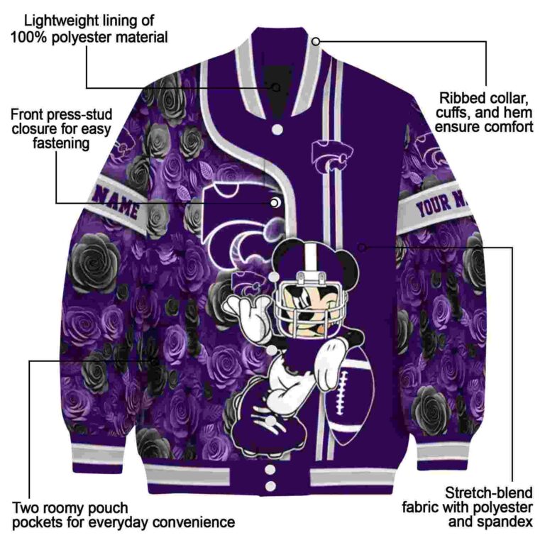 customized kansas state wildcats rose mickey purple jacket new arrival jacketwow