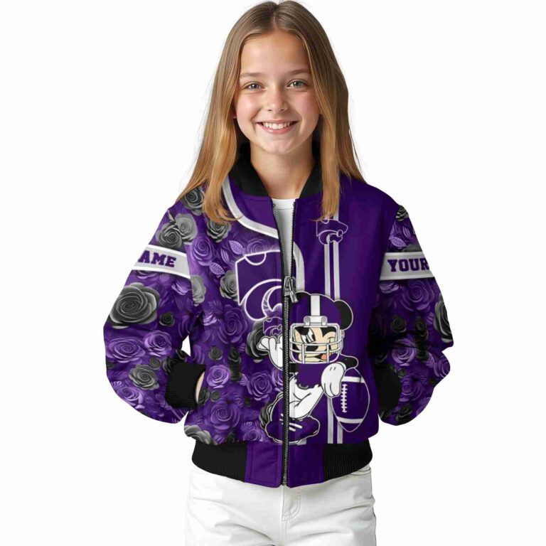 customized kansas state wildcats rose mickey purple jacket top rated jacketwow