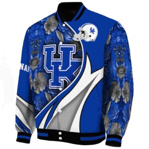 customized kentucky wildcats floral print blue jacket best selling jacketwow