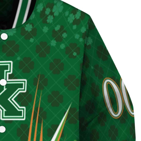 customized kentucky wildcats shamrock pattern green jacket premium grade jacketwow