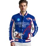 customized la tech flaming football blue white jacket best selling jacketwow