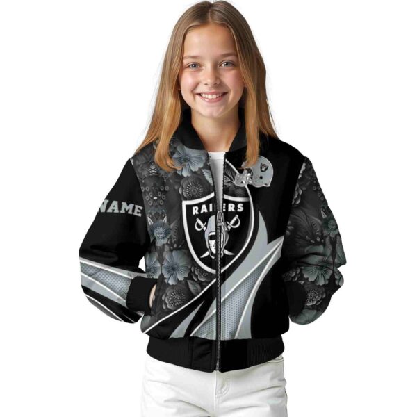 customized las vegas raiders floral print black jacket top rated jacketwow