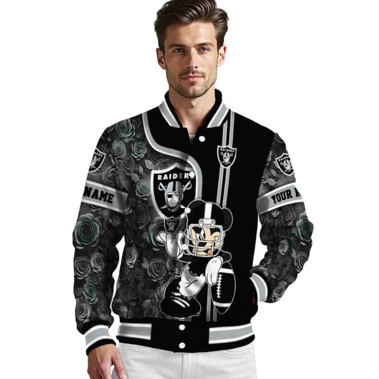 customized las vegas raiders rose mickey black jacket high quality jacketwow