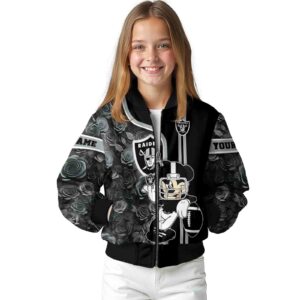 customized las vegas raiders rose mickey black jacket top rated jacketwow