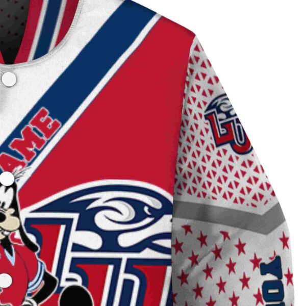 customized liberty flames mickey donald goofy red white jacket premium grade jacketwow