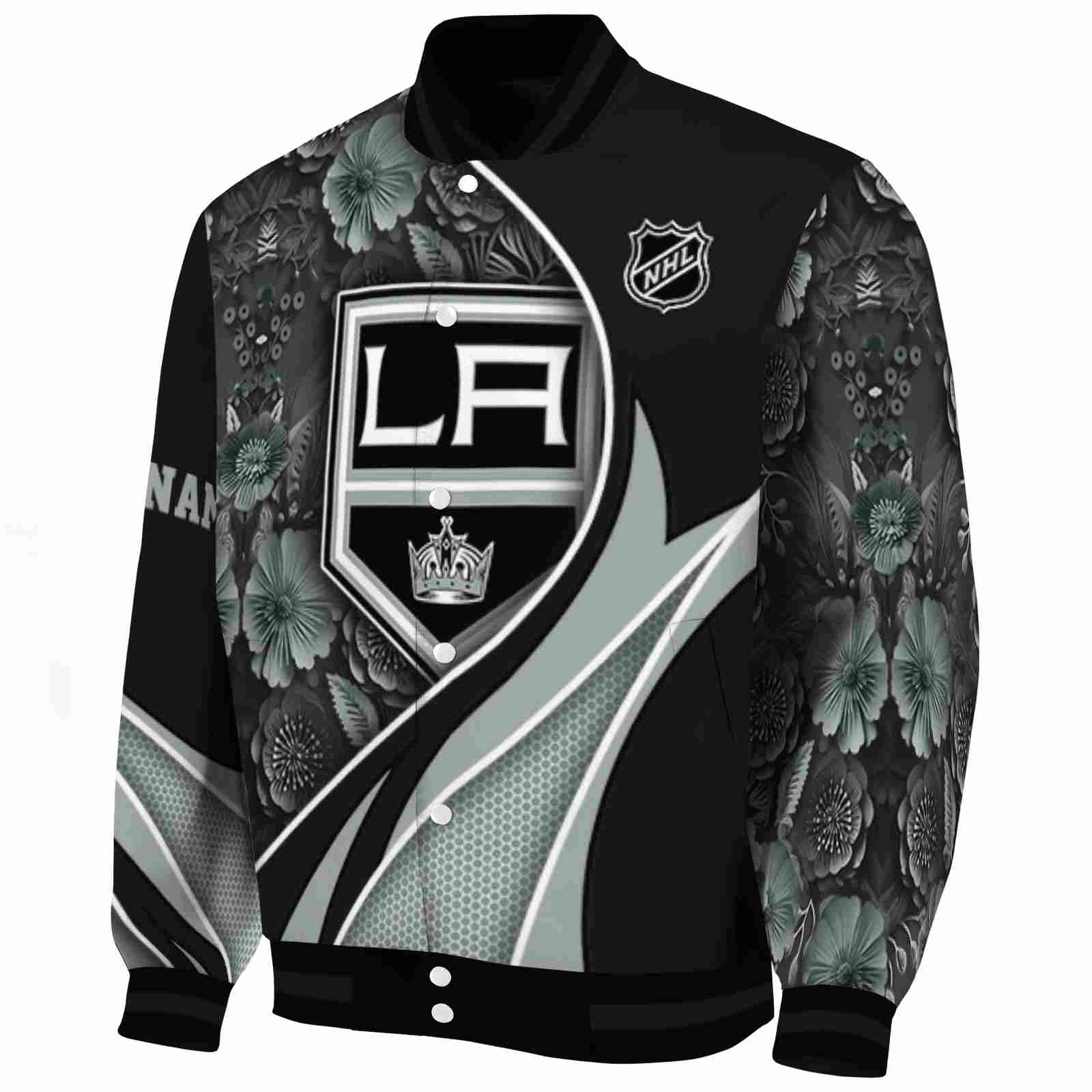customized los angeles kings floral print black jacket best selling jacketwow customized los angeles kings floral print black jacket best selling jacketwow