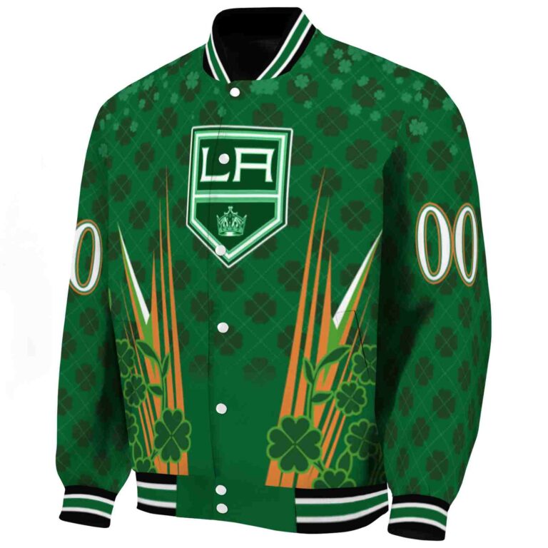 customized los angeles kings shamrock pattern green jacket best selling jacketwow