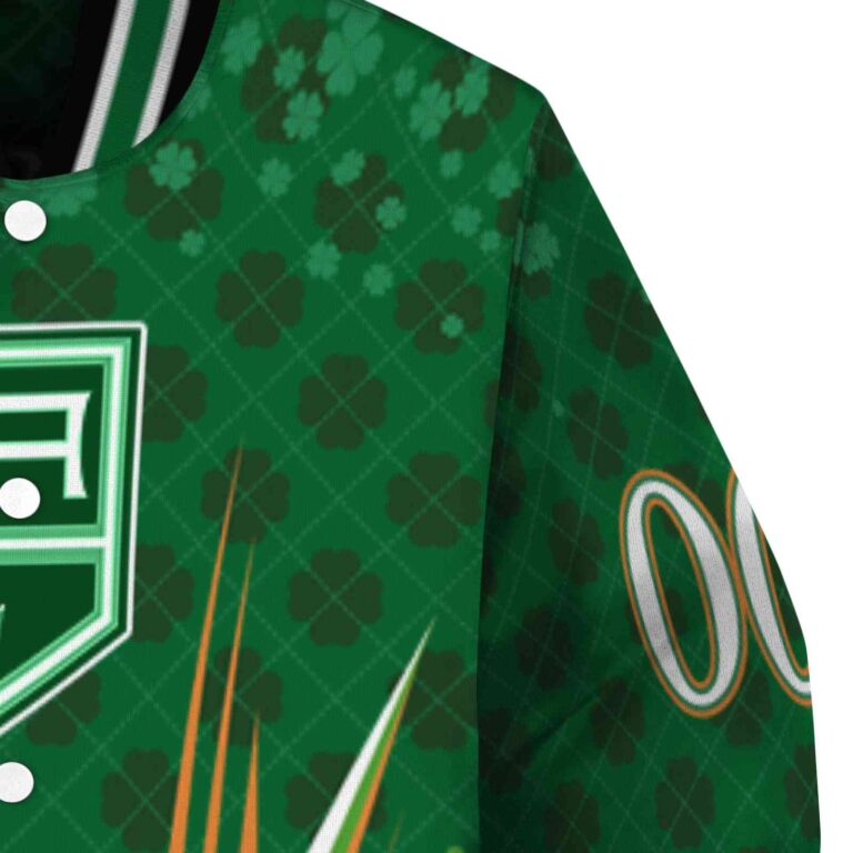 customized los angeles kings shamrock pattern green jacket premium grade jacketwow