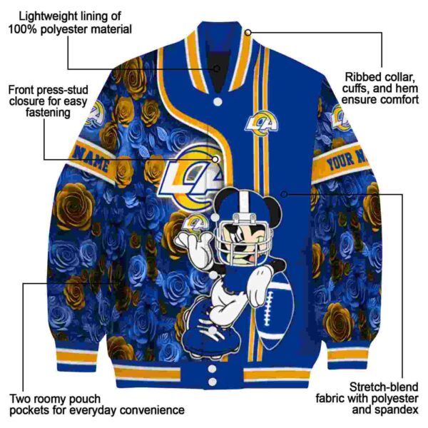 customized los angeles rams rose mickey blue jacket new arrival jacketwow