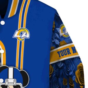 customized los angeles rams rose mickey blue jacket premium grade jacketwow