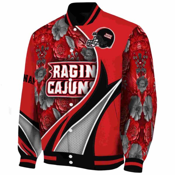 customized louisiana ragin cajuns floral print red jacket best selling jacketwow