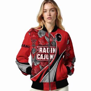 customized louisiana ragin cajuns floral print red jacket latest model jacketwow