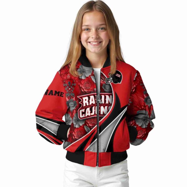 customized louisiana ragin cajuns floral print red jacket top rated jacketwow